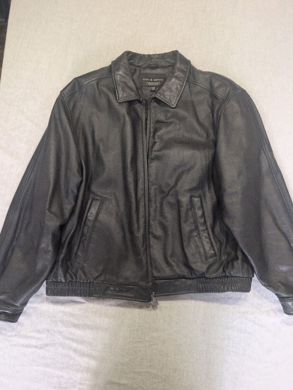 Croft & Barrow black genuine leather jacket